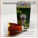 หลอด LED 7W 12VDC แสงสีวอร์มไวท์ อลูมิเนียมสีทอง ขั้วE27  ::::: สินค้าหมดชั่วคราว :::::